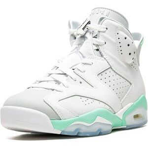 Sz 10 women Retro 6 white & mint